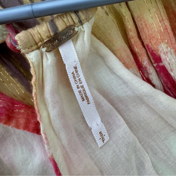 Free people dress Indian summer sunset 🌅 shimmer gold orange yellow red - Picture 10 of 10